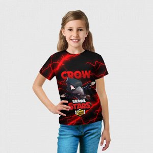 Детская футболка 3D « BRAWL STARS CROW»