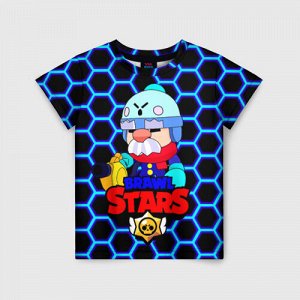 Детская футболка 3D «GALE NEON BRAWL STARS»