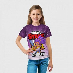 Детская футболка 3D «BRAWL STARS SHELLY»