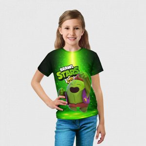 Детская футболка 3D «brawn stars Spike Спайк»