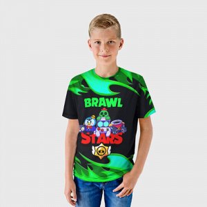 Детская футболка 3D «BRAWL STARS | Пламя»
