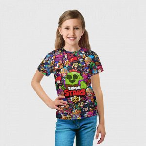 Детская футболка 3D «BRAWL STARS:SPIKE»