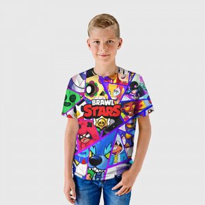 Детская футболка 3D «ВСЕ БРАВЛ СТАРСЫ»