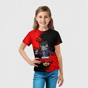 Детская футболка 3D «Brawl Stars Crow»