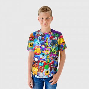 Детская футболка 3D «Brawl stars | Все бравлы»