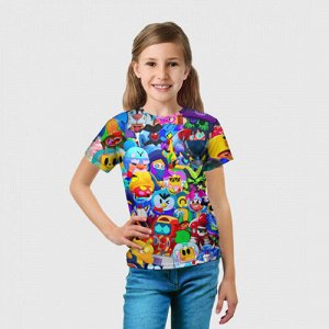 Детская футболка 3D «Brawl stars | Все бравлы»