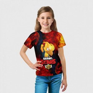 Детская футболка 3D «BRAWL STARS CROW PHOENIX»