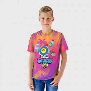Детская футболка 3D «BRAWL STARS NANI ПАЛЬМЫ»