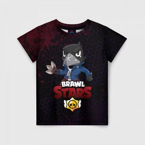 Детская футболка 3D «Crow Brawl Stars»