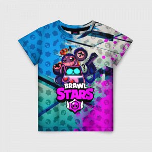Детская футболка 3D «BRAWL STARS 8 BIT»