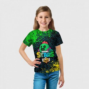 Детская футболка 3D «Spike Brawl Stars»
