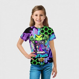 Детская футболка 3D «Brawl Stars | Neon»