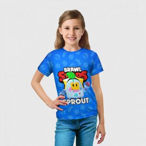 Детская футболка 3D «BRAWL STARS SPROUT»