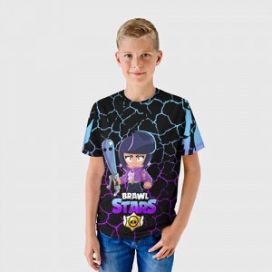 Детская футболка 3D «Brawl stars leon bibi.»