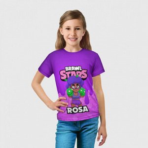 Детская футболка 3D «BRAWL STARS ROSA»
