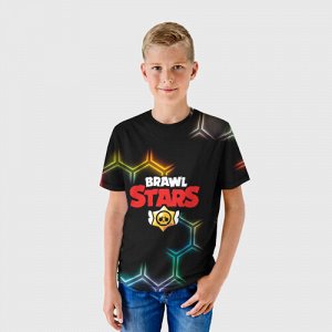 Детская футболка 3D «Brawl Stars Color Hex»