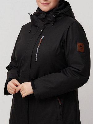 Горнолыжная куртка MTFORCE bigsize черного цвета 2047Ch