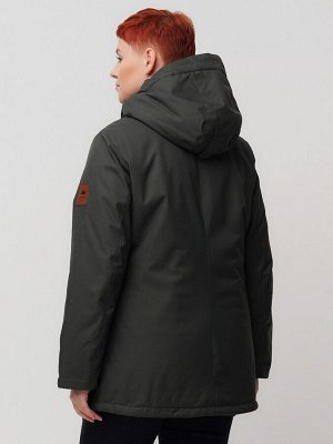 Горнолыжная куртка MTFORCE bigsize болотного цвета 2047Bt