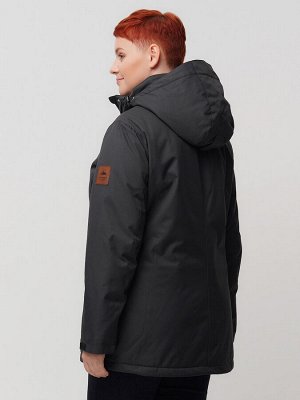 Горнолыжная куртка MTFORCE bigsize темно-серого цвета 2047TC