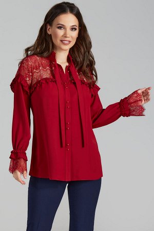 Блуза Teffi style 1473 бордо