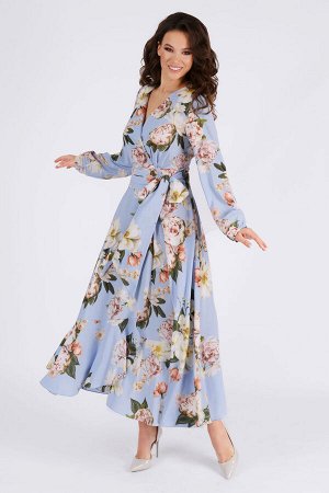 Платье Teffi style 1417 небесно-голубой