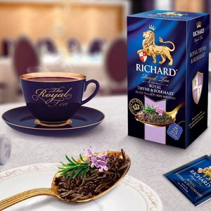 Чай RICHARD ROYAL ROYAL THYME & ROSEMARY 12*25пак  Черный