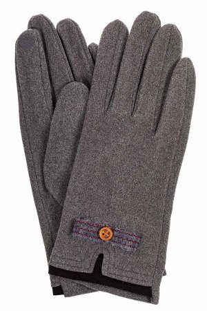 Классические перчатки женские текстильные, цвет серый