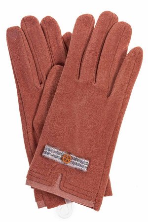 Классические перчатки женские текстильные, цвет персиковый