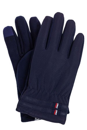 Утепленные перчатки мужские из велюра, цвет синий
