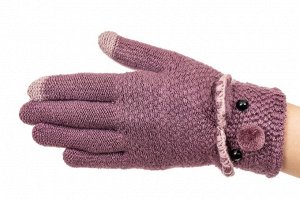Забавные вязаные перчатки женские с Touch Screen, цвет фиолетовый