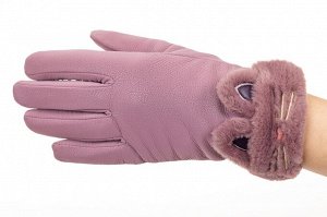 Удлиненные перчатки женские для зимы, цвет сиреневый