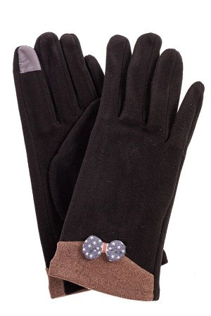 Классические перчатки женские текстильные, цвет черный