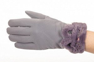 Удлиненные перчатки женские для зимы, цвет серый