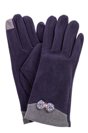 Классические перчатки женские текстильные, цвет синий