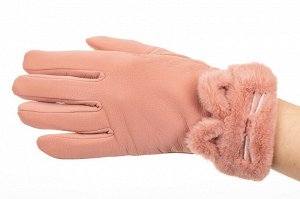 Удлиненные перчатки женские для зимы, цвет розовый
