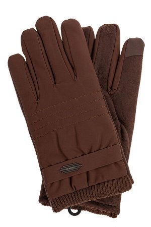 Утепленные перчатки мужские, цвет коричневый