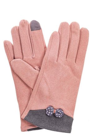 Классические перчатки женские текстильные, цвет розовый