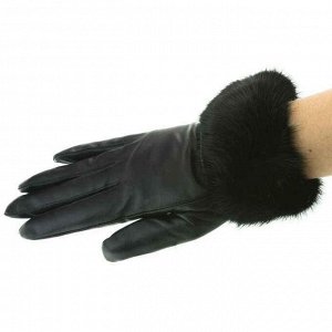 Зимние женские перчатки из натуральной кожи и меха
