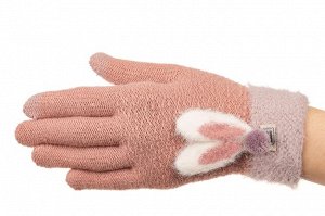Вязаные перчатки женские с Touch Screen, цвет пудрый