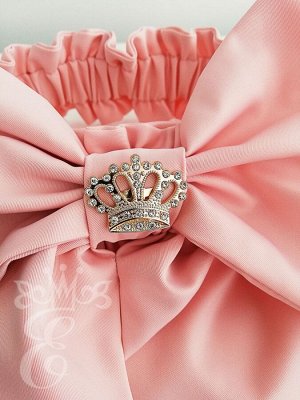 Бант-пояс с короной Цвет розовый 91193БПр