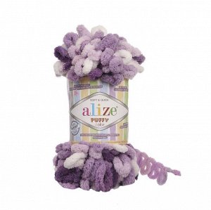 Пряжа Ализе Пуффи Колор Alize Puffy Color цвет №5923