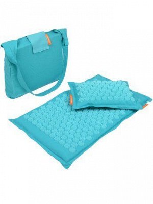 Набор массажный коврик и валик Comfox Premium голубой
