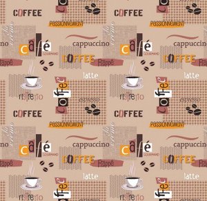 Кухонное вафельное полотенце Coffee