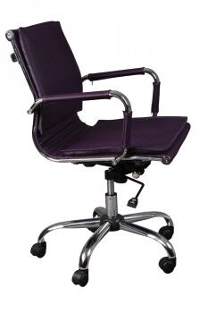 Кресло руководителя Бюрократ CH-993-Low фиолетовый искусственная кожа низк.спин. крестовина металл хром