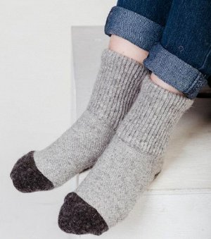 Носки детские вязаные шерсть 70%  (1, серый/графит)