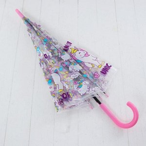 Зонт детский «Единорог», розовый