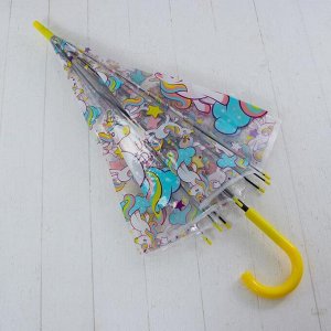 Зонт детский «Единорог», голубой, d= 81 см