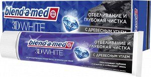 BLEND_A_MED Зубная паста 3D White Отбеливание и глубокая чистка с Древесным углем 100мл