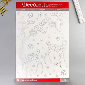 Наклейки Decoretto "Сверкающие олени" 50х70 см