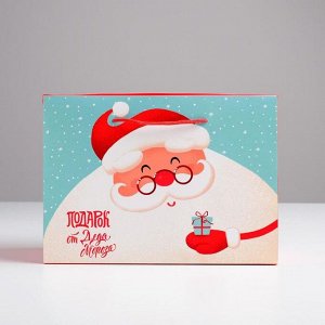 Пакет-коробка «Дед мороз», 28 ? 20 ? 13 см